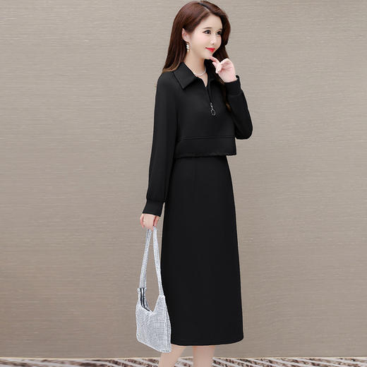 时尚休闲两件套连衣裙，韩版气质中长款女装裙子YW-YXJY-CY2433 商品图3