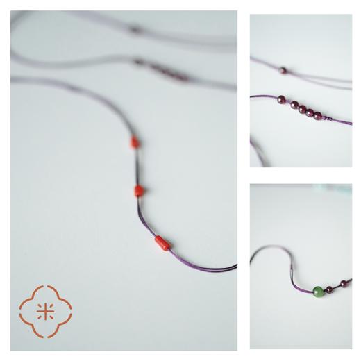 米马饰品 石榴石珊瑚碧玉脚链 银镀金簸箕纳福链 气血润行 好运随身 商品图2