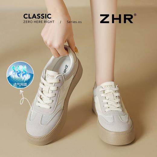 ZHR则则透气网面德训鞋女厚底小白鞋女夏季新款板鞋百搭ins休闲鞋 商品图0
