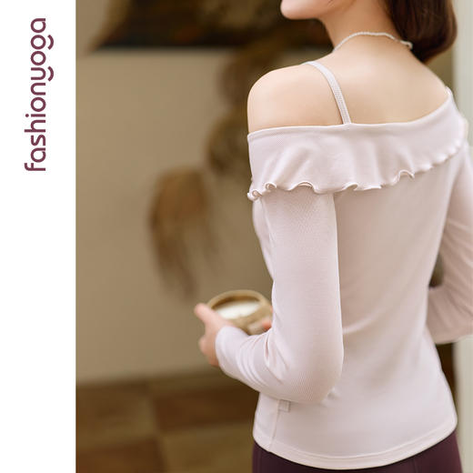 F15361一字美肩一体杯长袖 商品图4