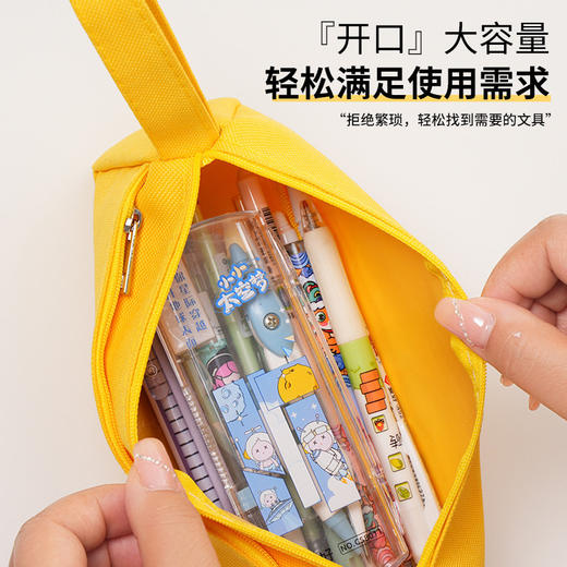 开学季福利！【任意2款】 升级加厚韩版儿童大容量牛津布双层大容量手提笔袋 简约牛津布双拉链笔袋文具袋文具 商品图1