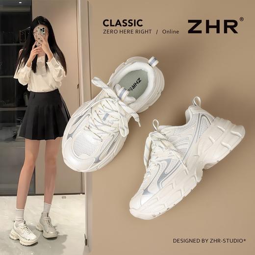 ZHR则则银色厚底增高老爹鞋情侣同款运动休闲鞋秋季户外百搭女鞋 商品图1