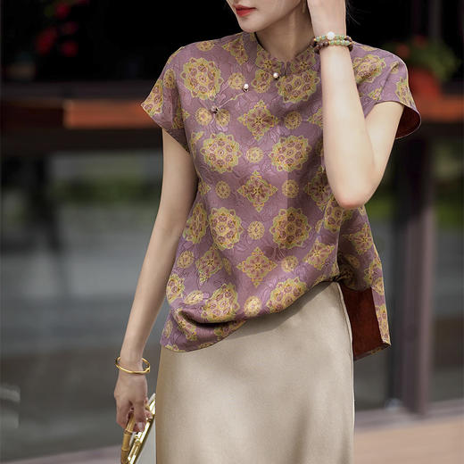 裁缝学苑AH50香云纱新中式立领国风旗袍小衫纸样女装衬衫服装打板 商品图3