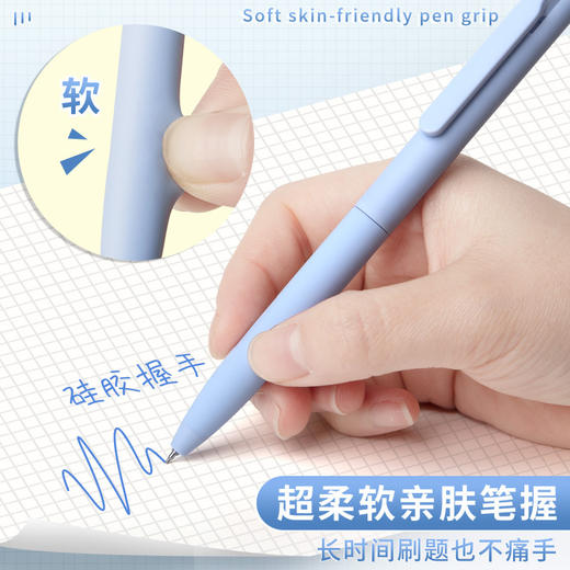 【开学季福利！6笔送6支笔芯！】「手账控必入✨高颜值莫兰迪色系中性笔，柔软亲肤握感，刷题做记号一笔搞定！」咔巴熊彩色中性笔 按动式莫兰迪色彩笔  商品图2