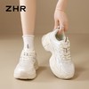 【秒增6cm】ZHR则则厚底增高老爹鞋秋季银色运动休闲鞋超软小白鞋 商品缩略图2