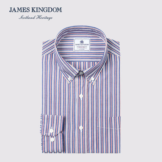 占姆士男士春秋新款100%纯棉基础休闲商务长袖衬衫男士中青年爸爸衬衣 商品图12