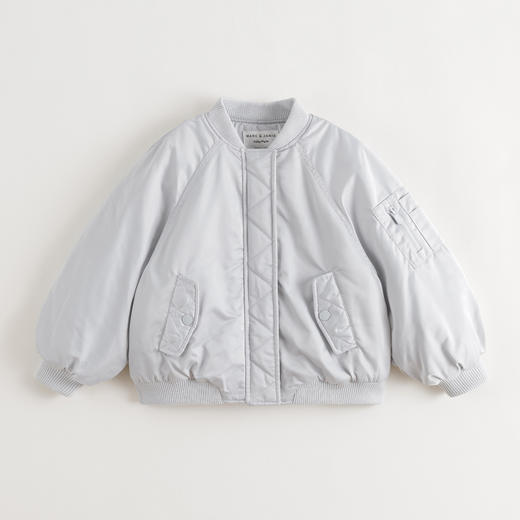 【无氟防泼水】马克珍妮女童挺括夹棉棒球服外套2025年秋冬新款551561 商品图4