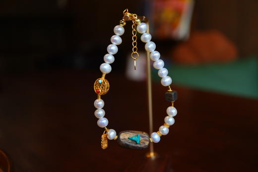 “无相”天然珍珠沉香手链 JD 商品图1