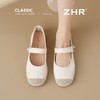 ZHR则则编织单鞋洋气渔夫鞋2025新款珍珠饰扣一脚蹬ins魔术贴女鞋 商品缩略图5