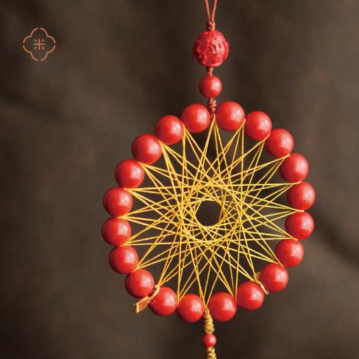 米马饰物 手工编织朱砂捕梦网 挂于窗前或床前  招财纳吉好梦相伴 商品图1