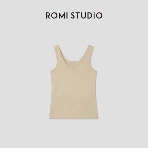 ROMI STUDIO"基础随性"棉质舒适紧致罗纹修身背心吊带RWCRSW3397 商品图0