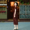 西子/【思红颜】非遗红云纱重磅24姆米桑蚕丝牡丹纹连衣裙/CQTJ271 商品缩略图1