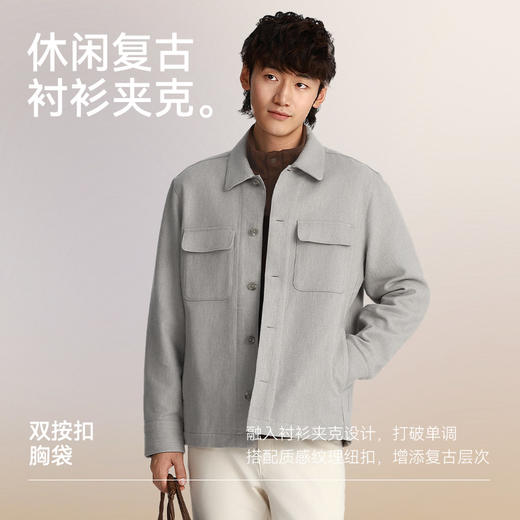 【FW26新品】秋冬纯棉梭织里绒保暖衬衫外套-CS17-02 商品图5