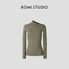 ROMI STUDIO“气质优雅”纺织肌理感不对称斜肩长袖T恤 RWCASG4357  商品缩略图0