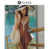 sisia新款泳衣女高级感连体裙式保守遮肚显瘦海边度假泡温泉SWSA25-04A 商品缩略图0