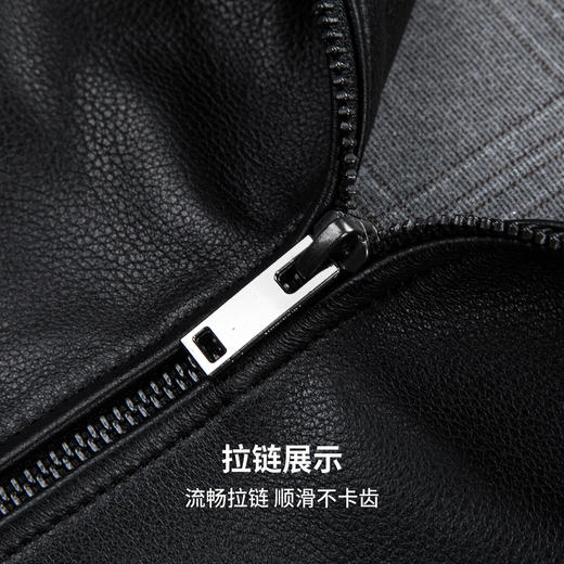 圣得西2025秋新款时尚休闲皮衣外套男商务行政轻奢翻领真皮外套 商品图9