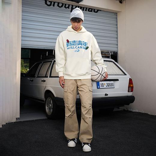 有志者UZIS男款运动卫衣长袖休闲通勤连帽衫健身跑步宽松训练燎原 商品图8