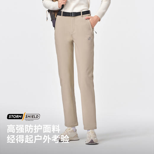 伯希和户外软壳裤女款防风透气运动裤徒步登山长裤修身休闲裤子 商品图1