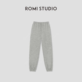 ROMI STUDIO“格雷秋意”绵羊毛混纺保暖松紧腰休闲裤RW24WXY1456