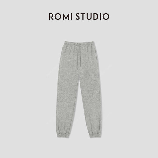 ROMI STUDIO“格雷秋意”绵羊毛混纺保暖松紧腰休闲裤RW24WXY1456 商品图0
