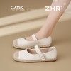ZHR则则编织单鞋洋气渔夫鞋2025新款珍珠饰扣一脚蹬ins魔术贴女鞋 商品缩略图7