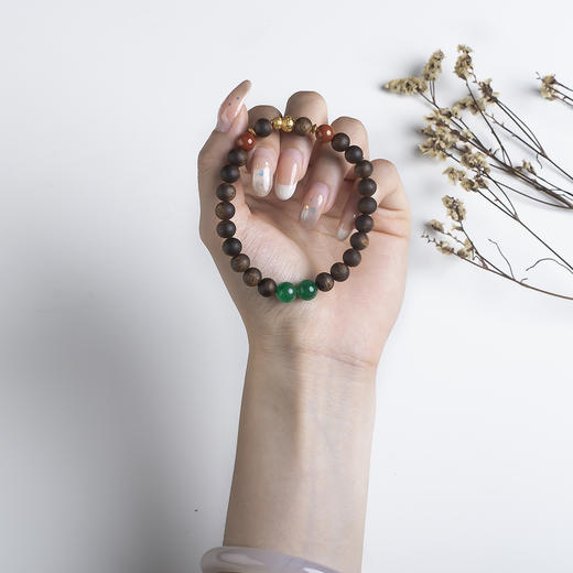 xy0554沉香+南红非洲翠手串 商品图8