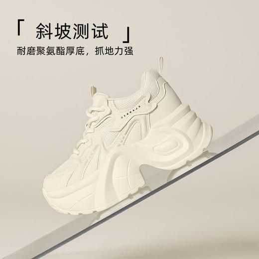 ZHR则则【8cm厚底】内增高小白鞋女百搭显高休闲鞋柔软轻便运动鞋 商品图3