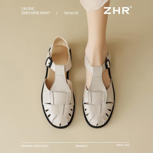 ZHR则则罗马凉鞋女2025新款春夏透气猪笼编织凉鞋包头镂空沙滩鞋 商品图7