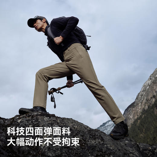 伯希和户外软壳裤男士25新款防风徒步登山裤弹力运动长裤休闲裤子 商品图2