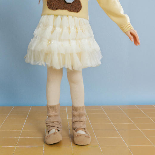 笛莎Deesha 童装女童半身裙2025冬新款女童堆叠闪片网纱层层蛋糕裙 商品图1