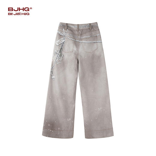 【门店限定款】不计后果 梭织印花直筒裤 商品图2