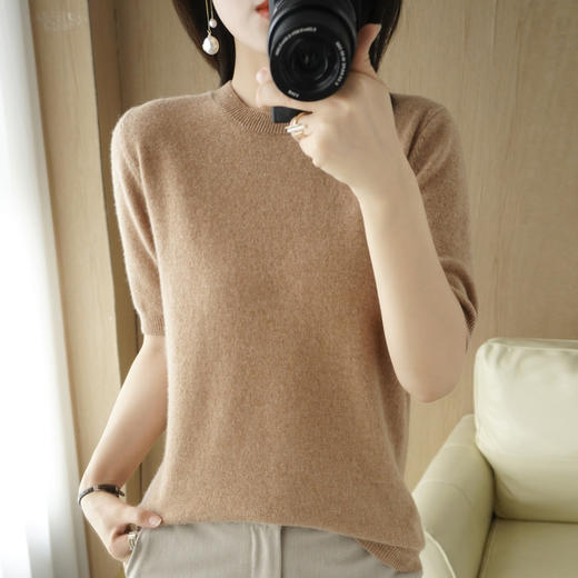 【清仓价】板绘极简针织衫系列 圆领短袖XK-006/V领短袖XK228 商品图10