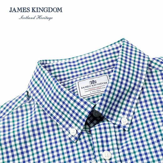 占姆士男士春秋新款100%纯棉基础休闲商务长袖衬衫男士中青年爸爸衬衣 商品图2