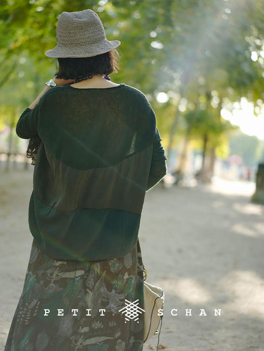 PETIT SCHAN小闪 CLO#890 fayun 法云 云朵羊绒系列羊绒真丝拼接手工染色长袖套头衫 商品图4