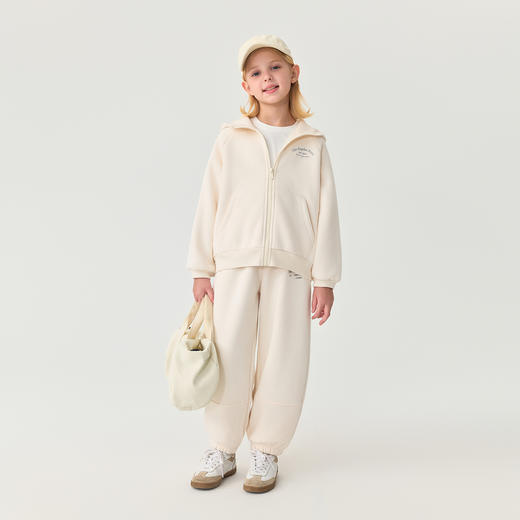 马克珍妮女童加绒加厚连帽卫衣外套2025年秋装新款551552 商品图2