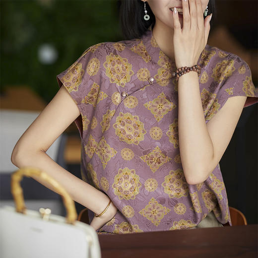 裁缝学苑AH50香云纱新中式立领国风旗袍小衫纸样女装衬衫服装打板 商品图4