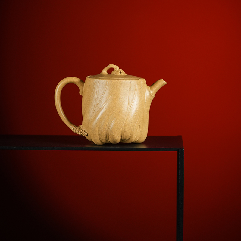 龙德堂陶艺 徐飞制《香荷》原矿金砂段 210cc 库存请咨询客服