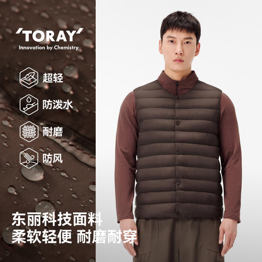 伯希和户外800蓬羽绒马甲男女新款轻薄外套登山防风排骨羽绒服 商品图2