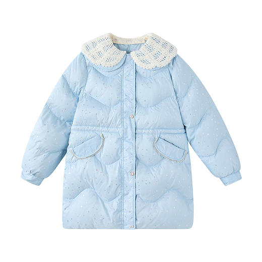 笛莎Deesha 童装女童羽绒服2025冬新款女童甜美大翻领收腰羽绒服 商品图4