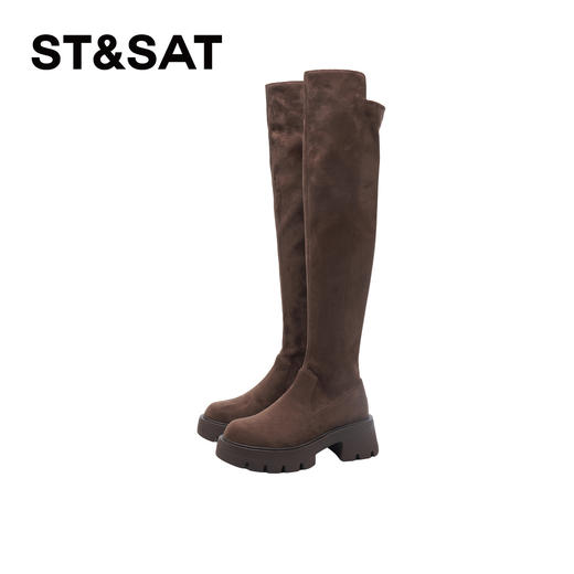 星期六甜飒百搭厚底过膝瘦瘦靴SSD4117139 商品图7