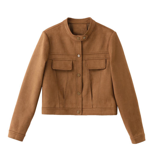 WA7703时尚外套2025秋新款爆版小个子短款显瘦立领设计感夹克上衣 商品图4