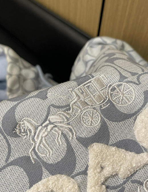 𝐂𝐇情侣款天蓝色老花连帽薄绒卫衣815 商品图9