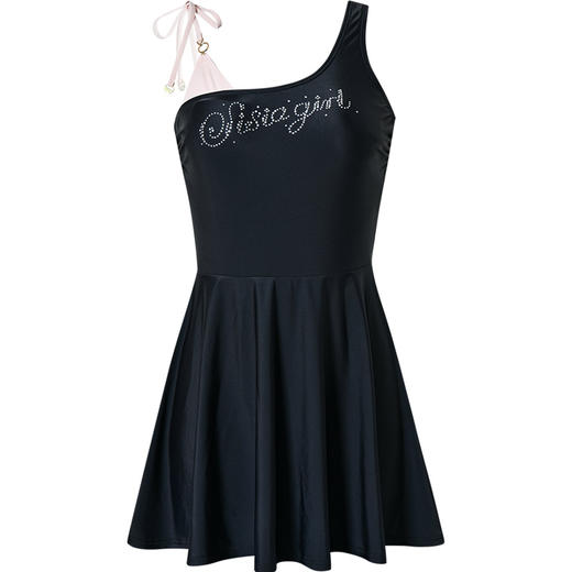 sisia新款泳衣女高级感烫钻连体保守遮肚显瘦海边度假泡温泉泳装SWSA25-08A
 商品图6