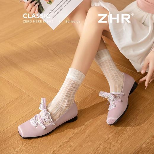 ZHR则则精致钻扣玛丽珍鞋女2025新款蕾丝软底甜美ins舒适时尚单鞋 商品图9