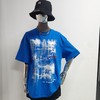 ZC圆领大字母图案短袖T恤500701（蓝）秋季 153030260321 商品缩略图0