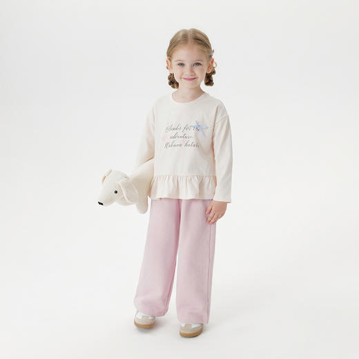 马克珍妮女童彩虹小马软糯直筒裤2025年秋装新款551322 商品图3