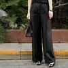 西子/墨云重磅25MM桑蚕丝电力纺龟裂纹香云纱阔腿裤/KZBH1201 商品缩略图6