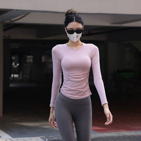 beemen固定杯运动长袖 少穿一件更舒适 无缝一体织  精致工艺 舒适不勒