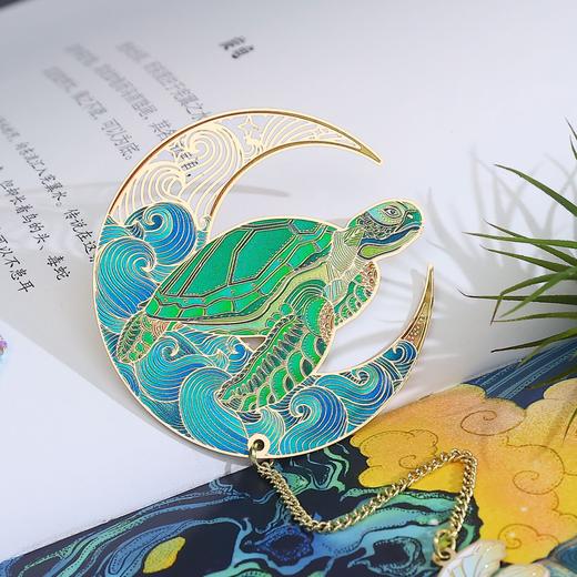 【海洋物语金属冰箱贴&书签】中国风自然博物馆海龟水母磁吸文创纪念品学生礼物 商品图6