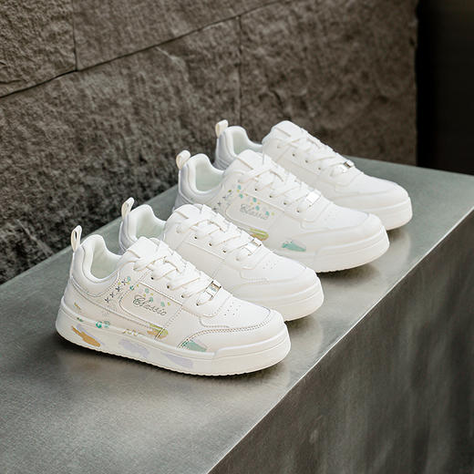 ZHR涂鸦厚底小白鞋2025夏季新品百搭男女情侣款渐变运动板鞋 商品图0